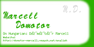 marcell domotor business card